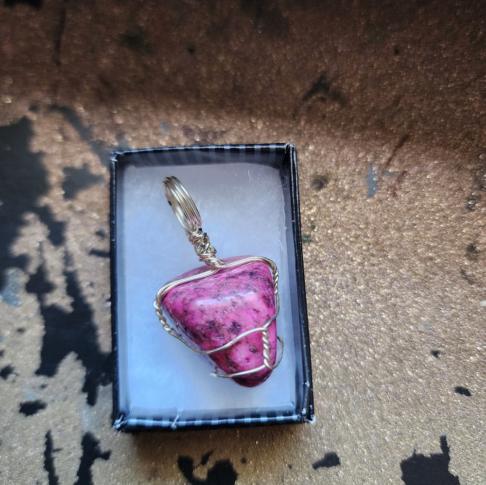 Pink Stone Keychain